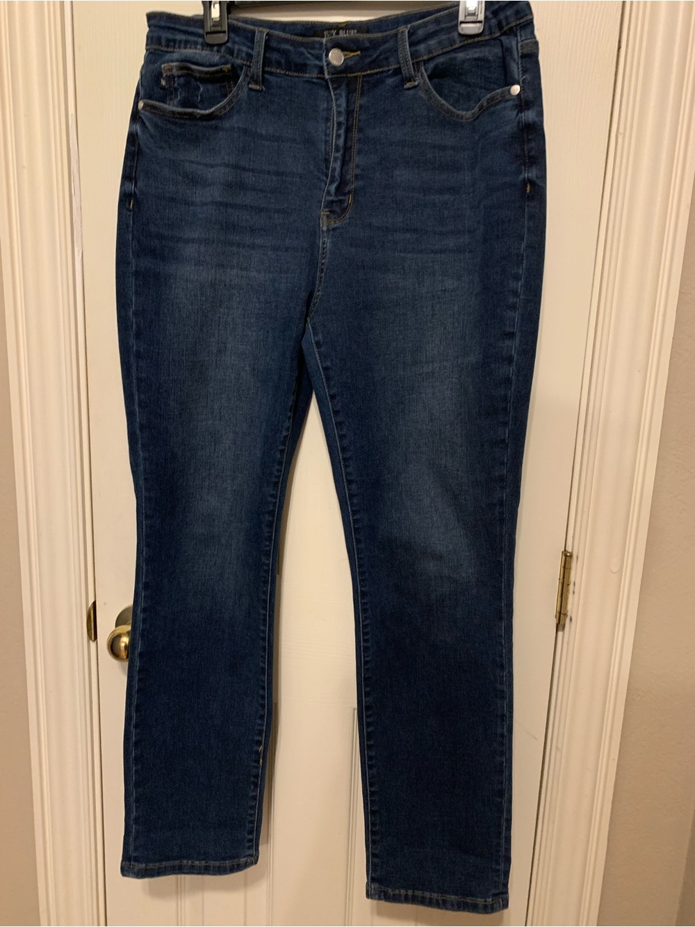 Judy Blue Dark Wash Jeans High Rise Boyfriend Fit Sz 15/32 Office Casual